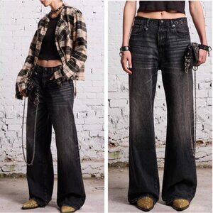 NWT R13 R13 D'arcy Loose Jean - Eton Selvedge Black 23/25/29